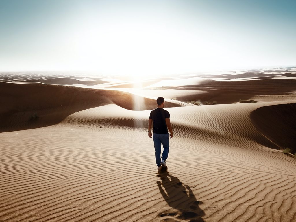 Caldo estremo nel deserto