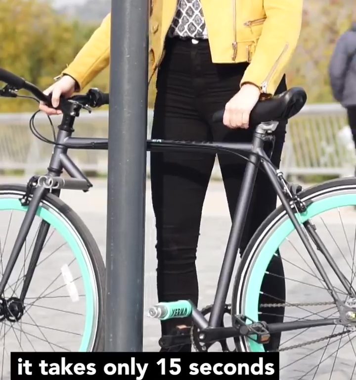 Bici impossibile da rubare, video virale sui social: ecco come funziona