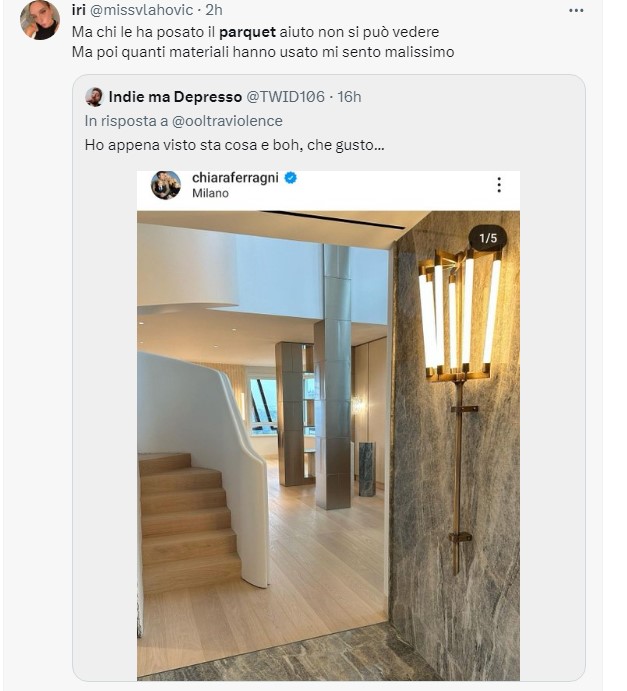 Chiara Ferragni e il parquet montato male nella casa nuova: massacrata sui social