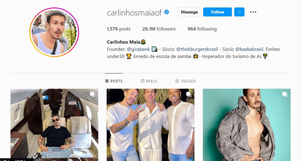 #8 Carlinhos Maia (26.1 million followers)