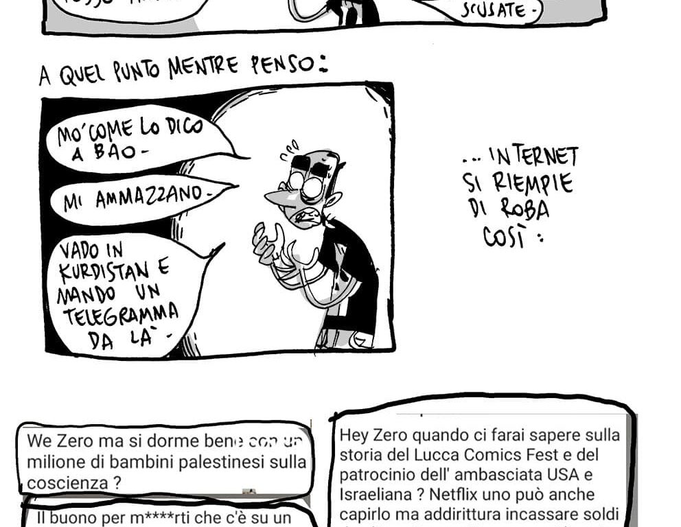 Zerocalcare e la polemica con Lucca Comics: la verità raccontata in fumetto