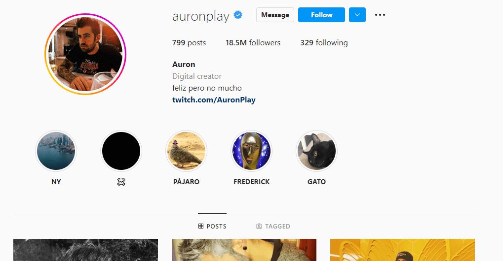 #13 Auron (18.5M followers)