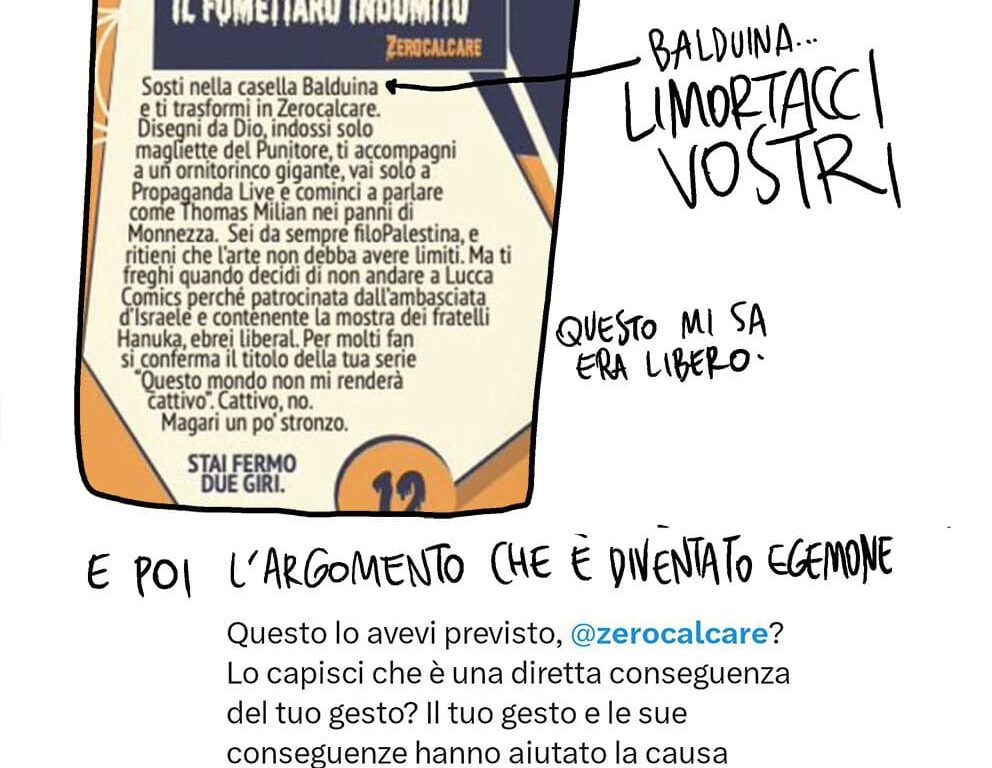 Zerocalcare e la polemica con Lucca Comics: la verità raccontata in fumetto