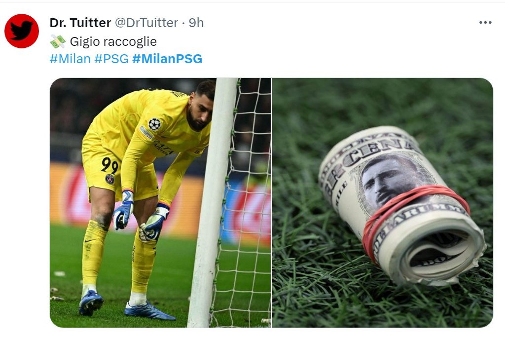 Milan-Psg, i meme della partita: Donnarumma bersaglio fisso