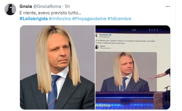 Il ministro Lollobrigida fa un "rinforzino" di capelli: il web si scatena