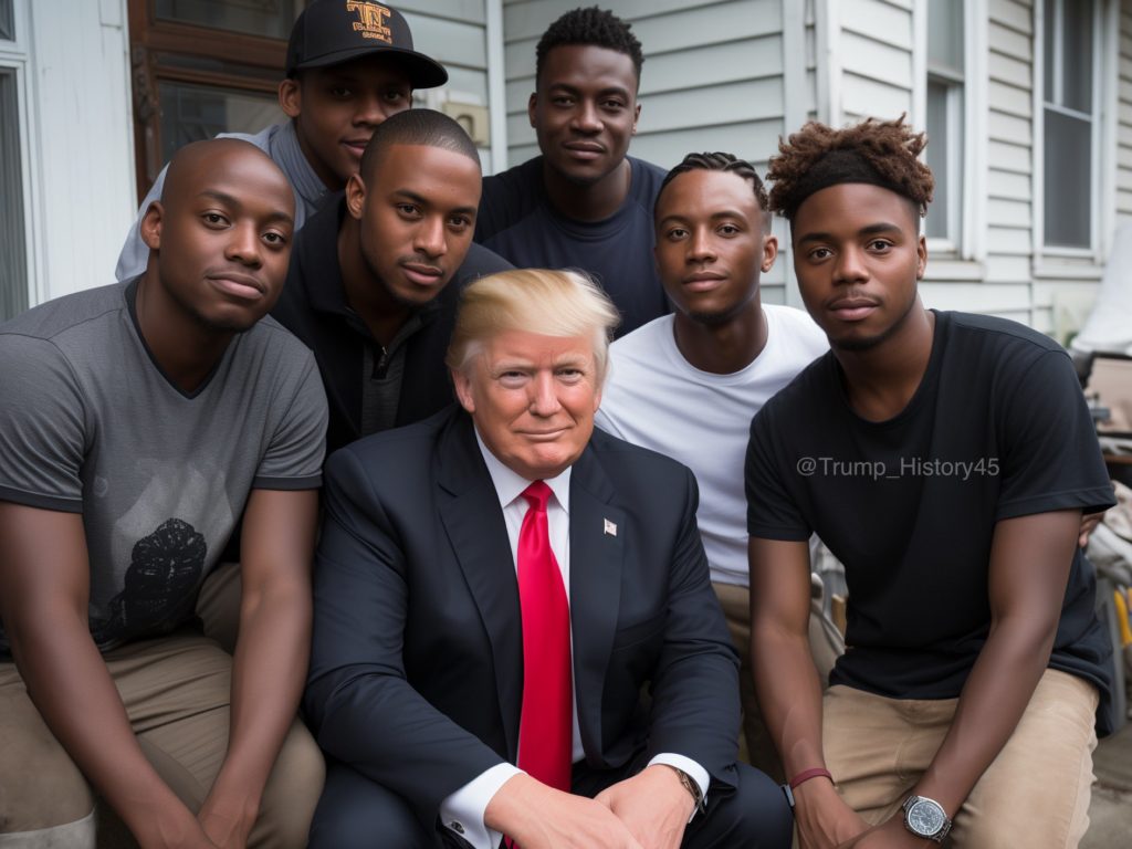 Trump con gli elettori neri, ecco perché i social sono pieni di foto false
