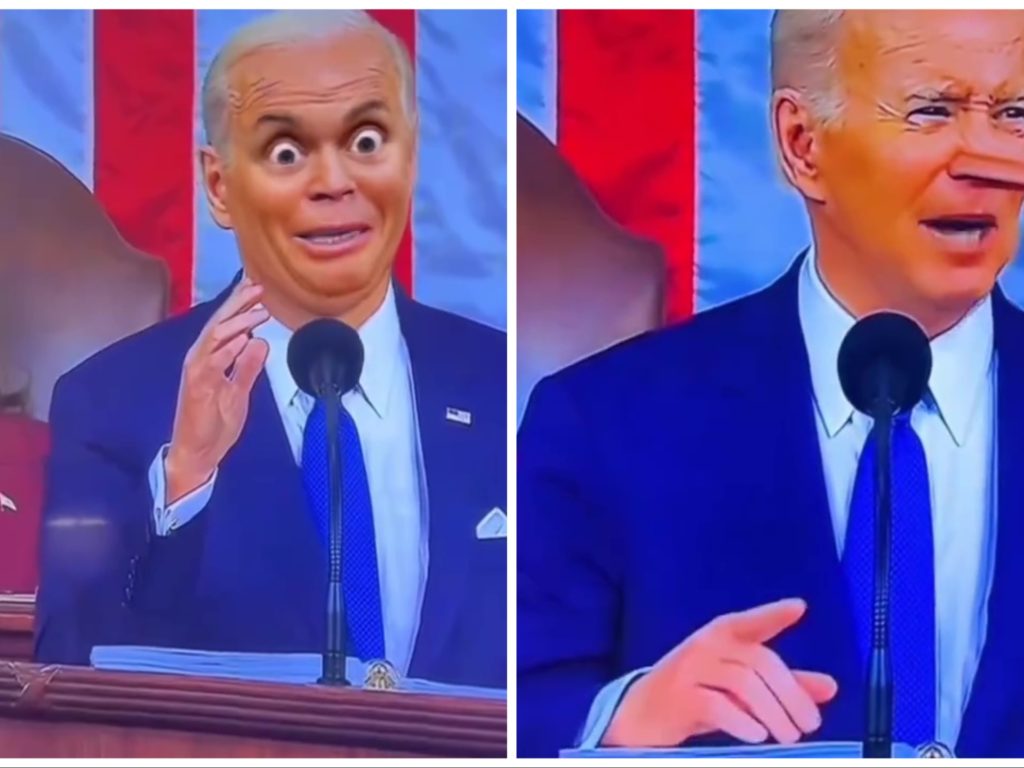Trump ridicolizza il discorso di Biden e lo trasforma in cartone animato