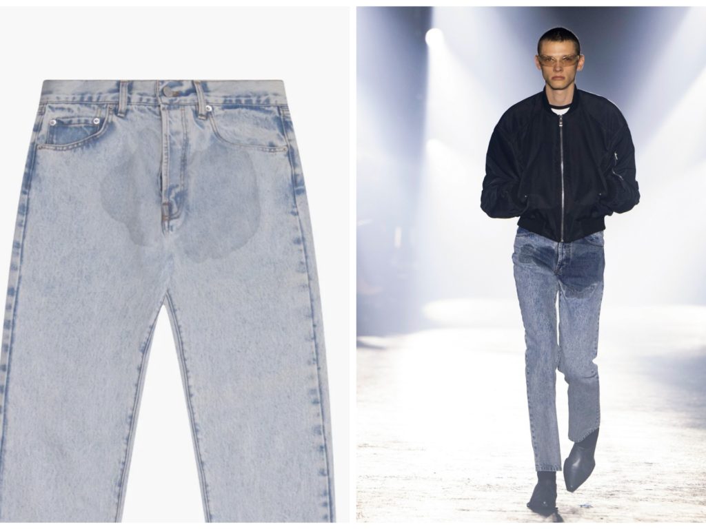 I jeans macchiati di pipì vanno a ruba nonostante il prezzo