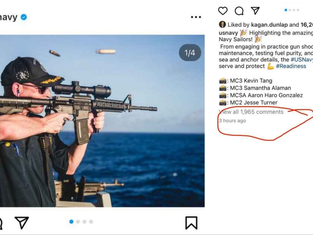 Marina americana in imbarazzo, colpa della foto di un suo comandante: vedi l'errore?