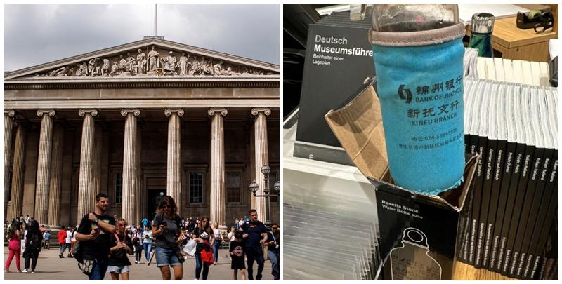 Turista ruba borraccia al British Museum e si vanta online: intera nazione in imbarazzo