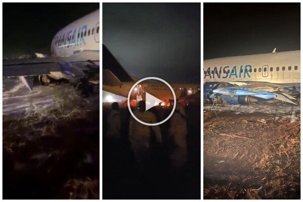 Avión se sale de la pista en Senegal, vuelve a ser un Boeing: la gente huye de las llamas