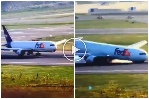 Boeing rompe el tren de aterrizaje durante el aterrizaje: momentos de terror en el aeropuerto