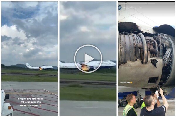 Der Boeing-Fluch geht weiter, Flugzeug fängt beim Start Feuer: schockierendes Video